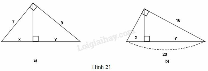 VBT Toán lớp 9 Bài 1: Một số hệ thức về cạnh và đường cao trong tam giác vuông | Giải VBT Toán lớp 9 (ảnh 4)