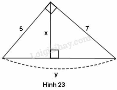 VBT Toán lớp 9 Bài 1: Một số hệ thức về cạnh và đường cao trong tam giác vuông | Giải VBT Toán lớp 9 (ảnh 6)