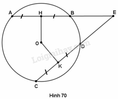 VBT Toán lớp 9 Bài 3. Liên hệ giữa dây và khoảng cách từ tâm đến dây| Giải VBT Toán lớp 9 (ảnh 4)