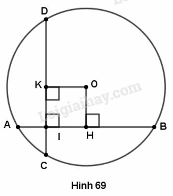 VBT Toán lớp 9 Bài 3. Liên hệ giữa dây và khoảng cách từ tâm đến dây| Giải VBT Toán lớp 9 (ảnh 3)