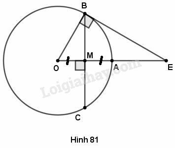 VBT Toán lớp 9 Bài 5. Dấu hiệu nhận biết tiếp tuyến của đường tròn| Giải VBT Toán lớp 9 (ảnh 7)