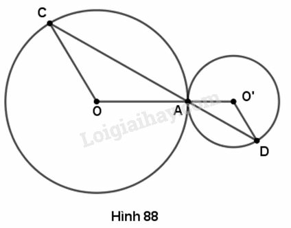 VBT Toán lớp 9 Bài 7. Vị trí tương đối của hai đường tròn| Giải VBT Toán lớp 9 (ảnh 3)