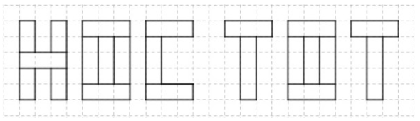 VBT Toán 4 Bài 45: Thực hành vẽ hình chữ nhật (ảnh 3)