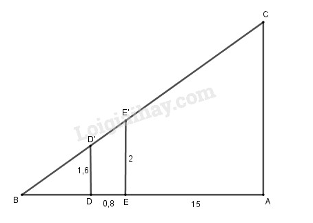 VBT Toán 8 Bài 9: Ứng dụng thực tế của tam giác đồng dạng (ảnh 2)