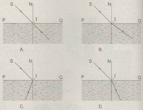 VBT Vật lí lớp 9 Bài 41: Quan hệ giữa góc tới và góc khúc xạ  | Giải VBT Vật lí lớp 9  (ảnh 4)