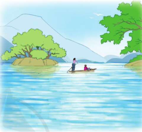 Trên hồ Ba Bể trang 4, 5 SGK Tiếng Việt 3 Tập 2 - Cánh diều (ảnh 2)