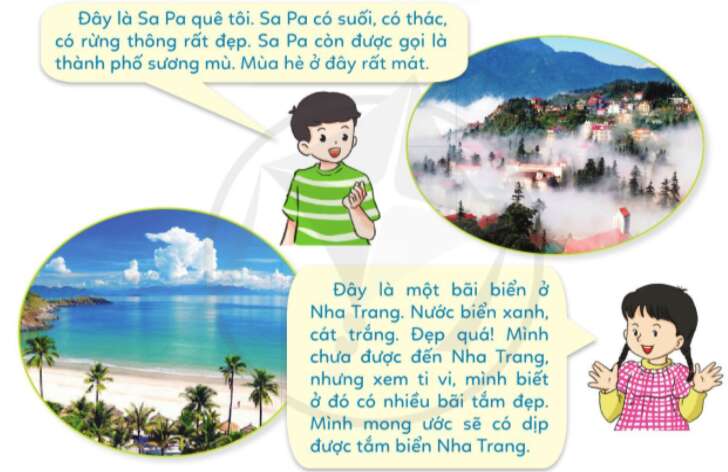 Trao đổi: Nói về cảnh đẹp non sông trang 6 SGK Tiếng Việt 3 Tập 2 ...
