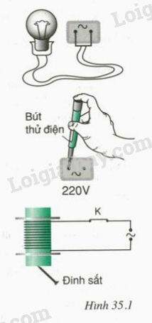 Vật lí lớp 9 Bài 35: Các tác dụng của dòng điện xoay chiều - Đo cường độ và hiệu điện thế xoay chiều | Giải Vật lí 9 (ảnh 2)