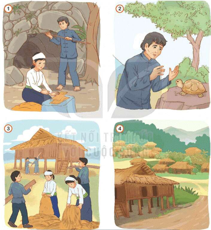 Tiếng Việt 3 trang 86 Kể chuyện Sự tích nhà sàn - Kết nối tri thức (ảnh 1)