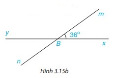 Cho Hình , biết góc xBm = 360 . Tính số đo các góc còn lại trong hình  vừa vẽ