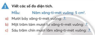 Giáo án Toán lớp 3 (Chân trời sáng tạo 2023): Xăng – ti – mét vuông (ảnh 1)