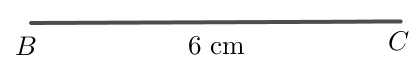 Vẽ tam giác ABC có AB = 5 cm, AC = 4 cm, BC = 6 cm theo các bước sau (ảnh 2)