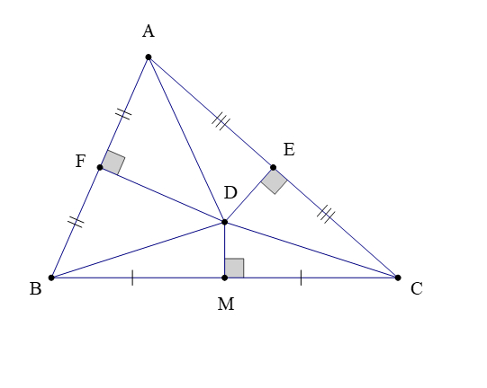 Lý thuyết Tính chất ba đường trung trực của tam giác (Cánh Diều) Toán 7 (ảnh 1)