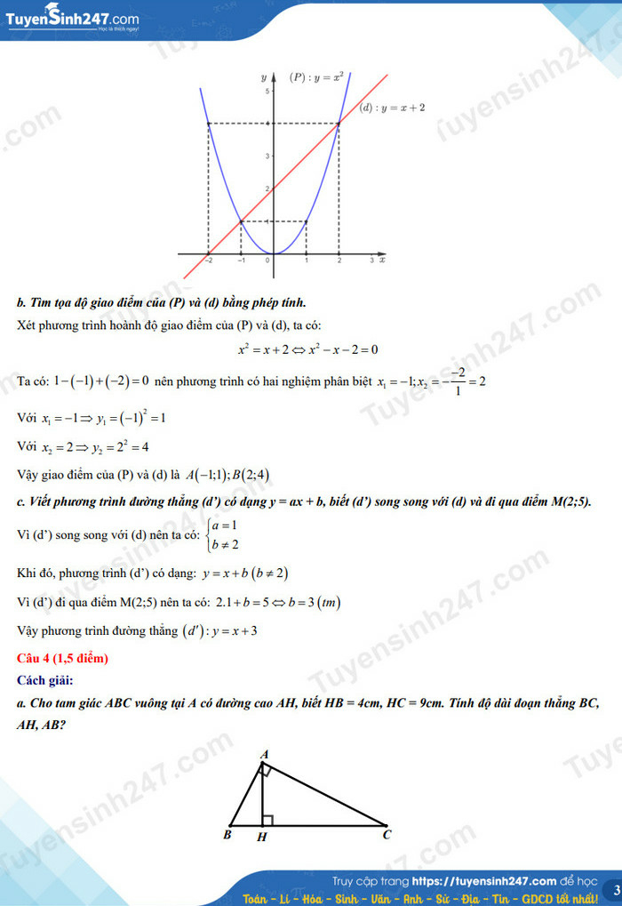Bộ đề thi vào 10 môn Toán năm 2023 (ảnh 4)