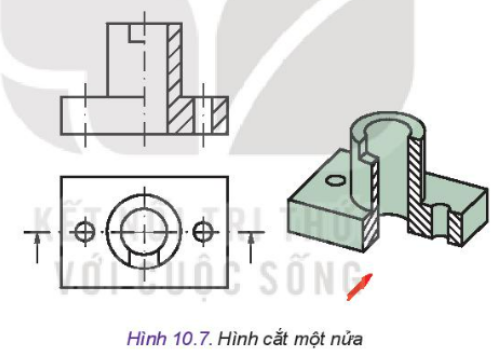 Công nghệ 10 Bài 10: Hình cắt và mặt cắt | Kết nối tri thức (ảnh 6)