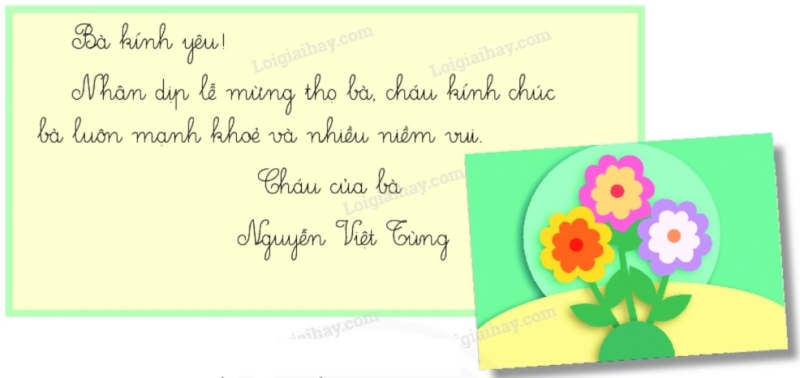 Viết bưu thiếp trang 73 Tiếng Việt lớp 2 Tập 1 (ảnh 1)