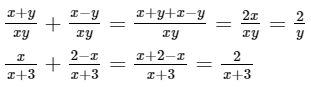 Lý thuyết Phép cộng, phép trừ phân thức đại số (Cánh diều) Toán 8 (ảnh 2)