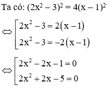 20 câu trắc nghiệm Phương trình quy về phương trình bậc hai (có đáp án) (ảnh 23)