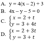20 câu trắc nghiệm Phương trình đường thẳng (có đáp án) (ảnh 3)