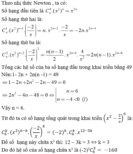 14 câu trắc nghiệm Nhị thức Newton (có đáp án) (ảnh 4)