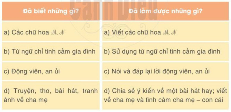 Em đã biết những gì, làm được những gì Tiếng Việt lớp 2 Tập 1 – Cánh diều (ảnh 1)