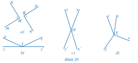 a) Tìm các cặp góc kề nhau trong mỗi hình 18a, 18b (ảnh 3)