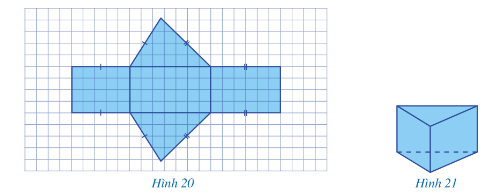 Thực hiện các hoạt động sau: a) Vẽ trên giấy kẻ ô vuông 2 hình tam giác (ảnh 1)
