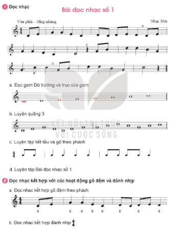 Bài đọc nhạc số 1 trang 9 Âm nhạc lớp 7 (ảnh 1)