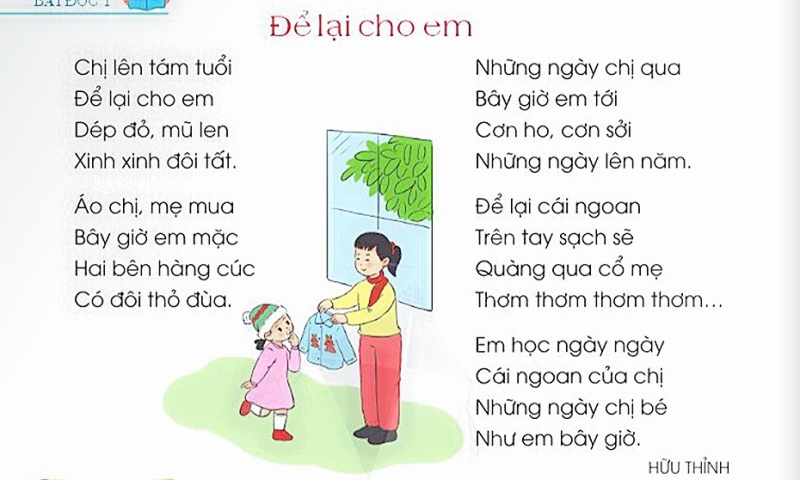 Để lại cho em Tiếng Việt lớp 2 Tập 1 – Cánh diều (ảnh 2)