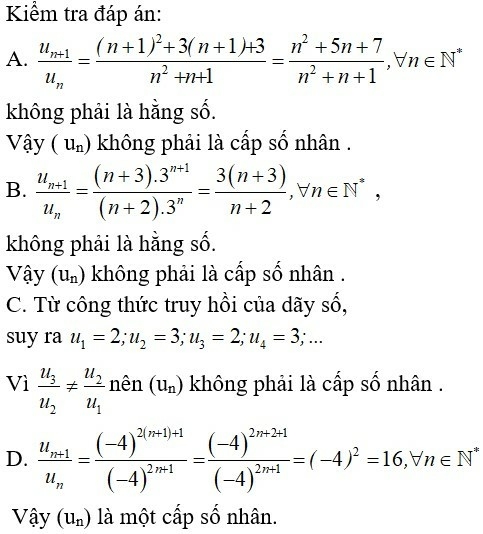 36 câu trắc nghiệm Dãy số (có đáp án) chọn lọc (ảnh 15)