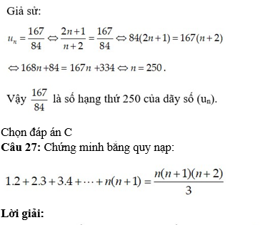 36 câu trắc nghiệm Dãy số (có đáp án) chọn lọc (ảnh 30)