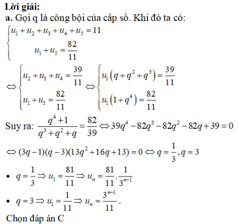 30 câu trắc nghiệm Cấp số nhân (có đáp án) chọn lọc (ảnh 12)