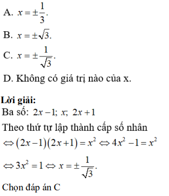 30 câu trắc nghiệm Cấp số nhân (có đáp án) chọn lọc (ảnh 20)