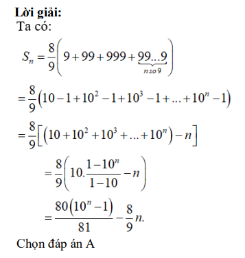 30 câu trắc nghiệm Cấp số nhân (có đáp án) chọn lọc (ảnh 24)