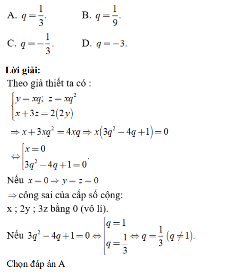 30 câu trắc nghiệm Cấp số nhân (có đáp án) chọn lọc (ảnh 29)