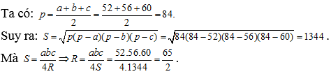 69 câu trắc nghiệm Hệ thức lượng trong tam giác (có đáp án) (ảnh 11)