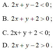 33 câu trắc nghiệm Bất phương trình bậc nhất hai ẩn (có đáp án) (ảnh 39)