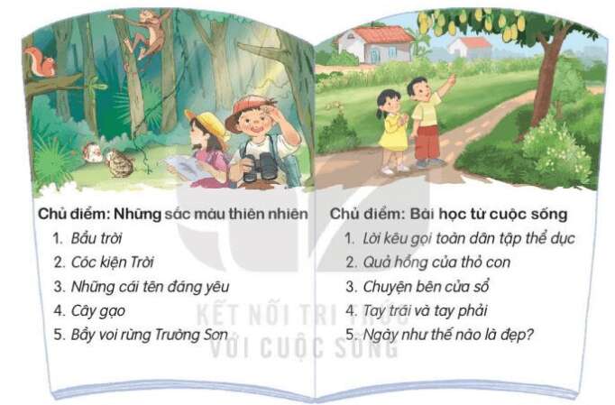 Câu 1 trang 71 sgk Tiếng Việt lớp 3: Chọn và nêu nội dung của 3 bài trong số các bài dưới đây. (ảnh 2)