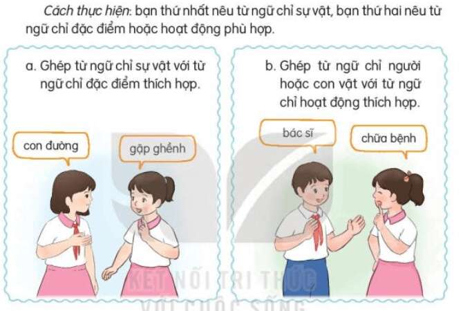 Trò chơi: Ghép từ ngữ để tạo câu trong Câu 4 trang 135 sgk Tiếng Việt lớp 3 (ảnh 1)