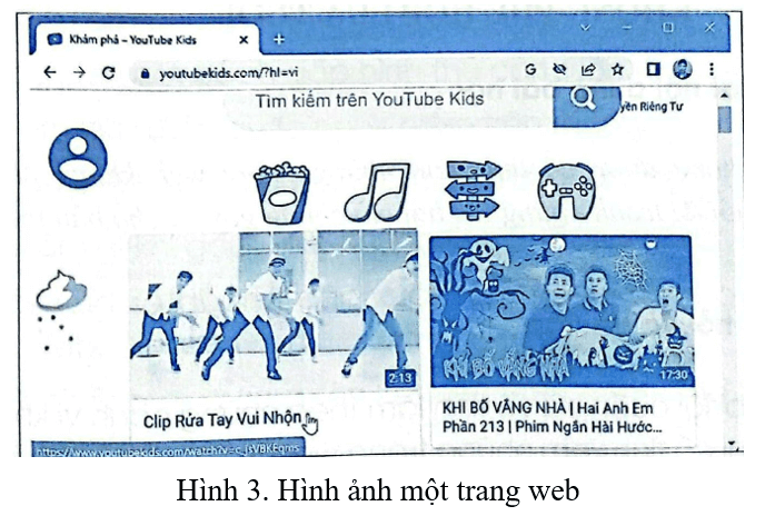 Vở bài tập Tin học lớp 4 Bài 1 (Cánh diều): Các loại thông tin chính trên trang web (ảnh 1)