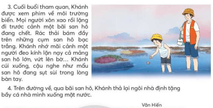 Cậu bé và mẩu san hô trang 106, 107, 108 Tiếng Việt lớp 3 Tập 2 (Chân trời sáng tạo) (ảnh 4)