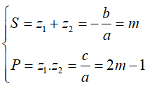Phương trình bậc hai với hệ số thực (Lý thuyết + 50 bài tập có lời giải) (ảnh 23)