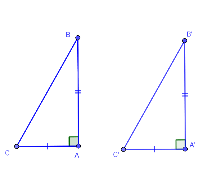 Phương pháp giải Các trường hợp bằng nhau của hai tam giác vuông (50 bài tập minh họa) (ảnh 1)