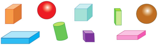 Hình trên có bao nhiêu khối hộp chữ nhật, bao nhiêu khối lập phương?