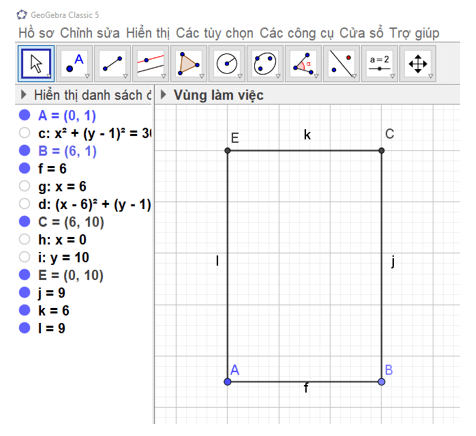 Toán 8 (Kết nối tri thức): Vẽ hình đơn giản với phần mềm GeoGebra (ảnh 29)