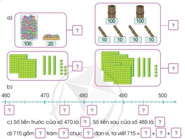 Bài 1 trang 6 Toán 3 Tập 1 (ảnh 2)