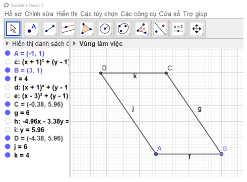 Toán 8 (Kết nối tri thức): Vẽ hình đơn giản với phần mềm GeoGebra (ảnh 33)