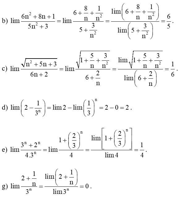 Toán 11 Bài 1 (Cánh diều): Giới hạn của dãy số (ảnh 8)