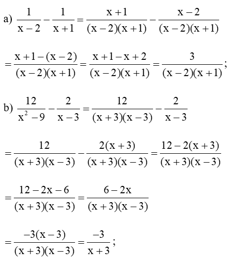 Toán 8 Bài 2 (Cánh diều): Phép cộng, phép trừ phân thức đại số (ảnh 12)