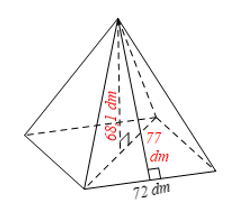 Toán 8 Bài 2 (Chân trời sáng tạo): Diện tích xung quanh và thể tích của hình chóp tam giác đều, hình chóp tứ giác đều (ảnh 12)